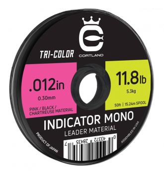 Cortland Indicator Mono Leader Material - TRI-COLOR