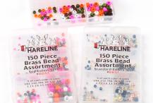 Hareline 150 Piece Brass Bead Assortment